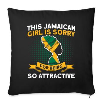 Jamaika Jamaikanische Flagge Geschenk - Sofakissen mit Füllung 45 x 45 cm - Schwarz - Vorne