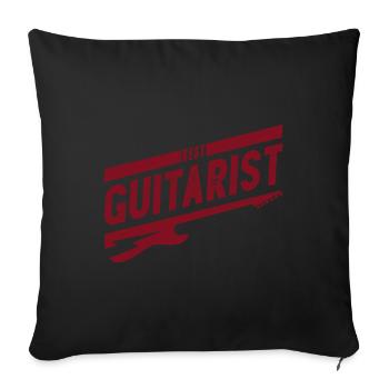 Best Guitarist Gitarre Musiker Geschenkidee - Sofakissen mit Füllung 45 x 45 cm - Schwarz - Vorne