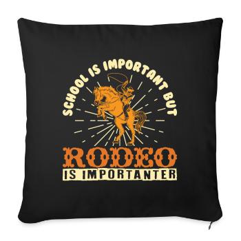 Rodeo Rider, Western Ranch Cowboy Adventure - Sofa pillow with filling 45cm x 45cm - black - Front