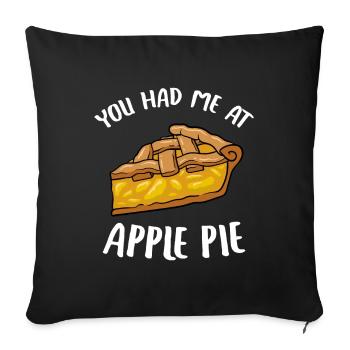 You already had me at the apple pie / dessert - Sofa pillow with filling 45cm x 45cm - black - Front