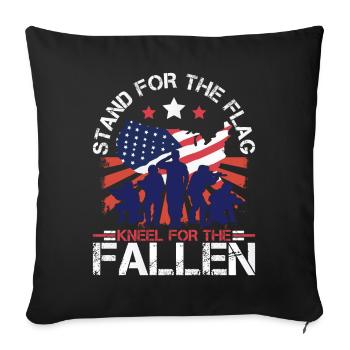 Stand For The Flag US Armee Patriot / Veteran - Sofakissen mit Füllung 45 x 45 cm - Schwarz - Vorne