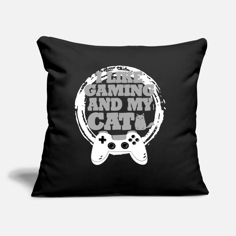 Idée cadeau de chat de jeu Coussin et housse de 45 x 45 cm