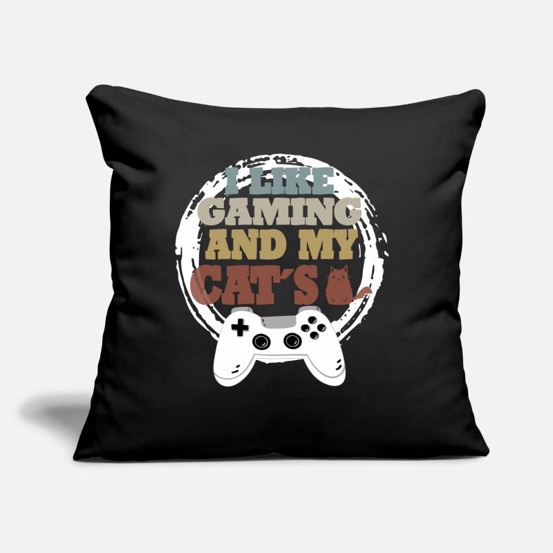 Idée cadeau de chat de jeu Coussin et housse de 45 x 45 cm