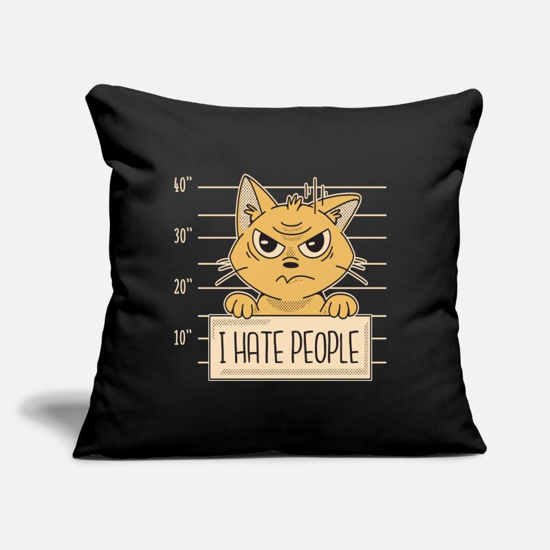 Cat I Hate People I hate people Sofa pillow with filling 45cm x 45cm