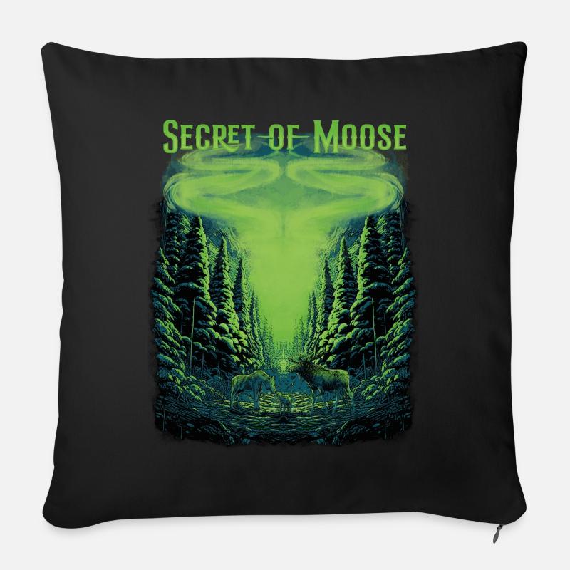 Le secret de l’orignal - Aurora - Coussin et housse de 45 x 45 cm - noir