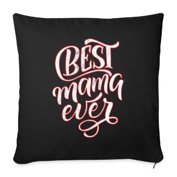 Mom Mom Mother's Day - Mother's Day Design - Sofa pillow with filling 45cm x 45cm - black - Front