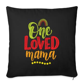 Mom Mom Mother's Day - Mother's Day Design - Sofa pillow with filling 45cm x 45cm - black - Front