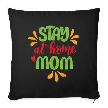 Mom Mom Mom Mother's Day - Mother's Day Design - Sofa pillow with filling 45cm x 45cm - black - Front