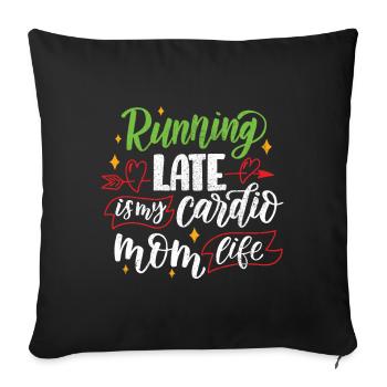 Mom Mom Mother's Day - Mother's Day Design - Sofa pillow with filling 45cm x 45cm - black - Front