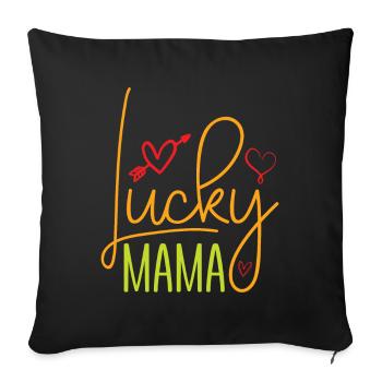 Mom Mom Mother's Day - Mother's Day Design - Sofa pillow with filling 45cm x 45cm - black - Front