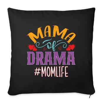 Mom Mom Mother's Day - Mother's Day Design - Sofa pillow with filling 45cm x 45cm - black - Front