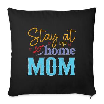 Mom Mom Mother's Day - Mother's Day Design - Sofa pillow with filling 45cm x 45cm - black - Front