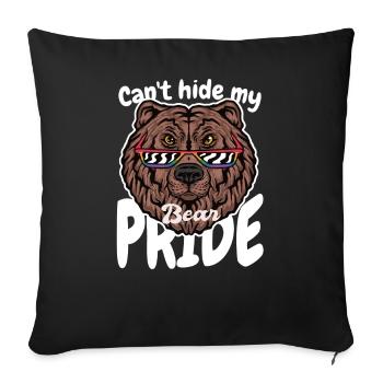 kann meinen Bärenstolz nicht verstecken / Gay, CSD - Sofakissen mit Füllung 45 x 45 cm - Schwarz - Vorne