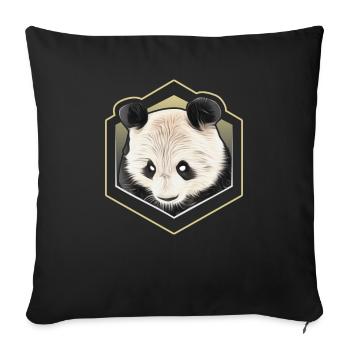 Logo ayrfrag hexagonal - Coussin et housse de 45 x 45 cm - noir - Devant