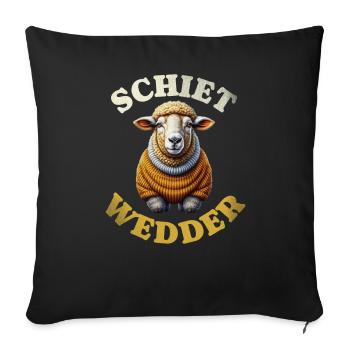 Schiet Wedder - Sofakissen mit Füllung 45 x 45 cm - Schwarz - Vorne