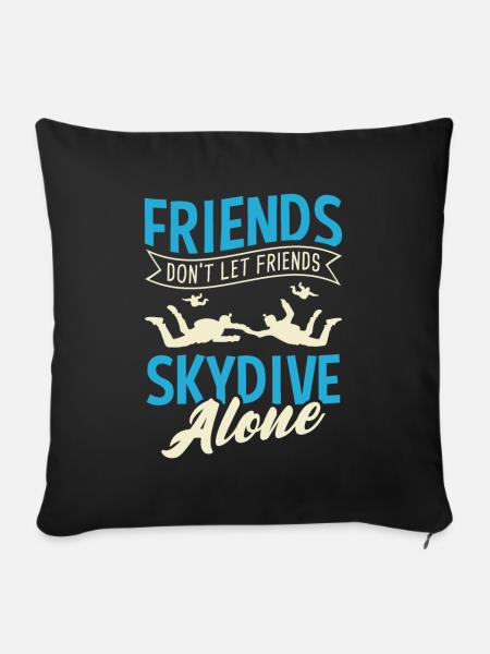 Skydiving, Fallschrimspringen, Skydiver Fallschirm - Sofakissen mit Füllung 45 x 45 cm - Schwarz