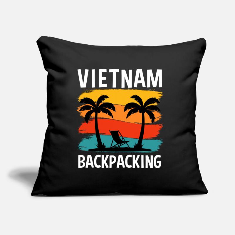 Backpacking vietnam backpacker travel backpack Sofa pillow with filling 45cm x 45cm