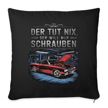 Il ne fait rien, il veut juste baiser - classique - Coussin et housse de 45 x 45 cm - noir - Devant