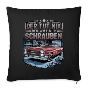Il ne fait rien, il veut juste baiser - classique - Coussin et housse de 45 x 45 cm - noir - Devant