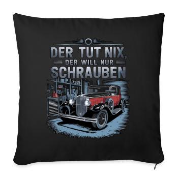 Il ne fait rien, il veut juste baiser - classique - Coussin et housse de 45 x 45 cm - noir - Devant