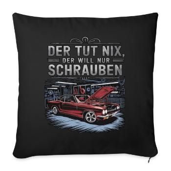 Il ne fait rien, il veut juste baiser - classique - Coussin et housse de 45 x 45 cm - noir - Devant