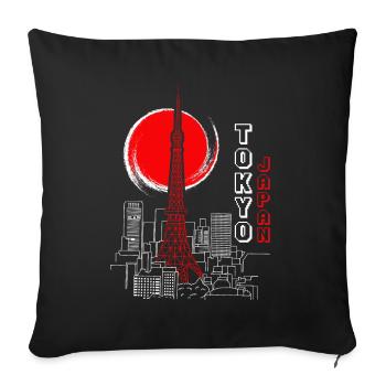 Tokyo Japon Ville Design / Asie, Vacances - Coussin et housse de 45 x 45 cm - noir - Devant