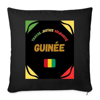 GUINEA - Sofakissen mit Füllung 45 x 45 cm - Schwarz - Vorne