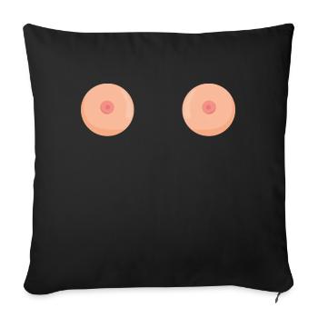 boobs brüste - Sofakissen mit Füllung 45 x 45 cm - Schwarz - Vorne