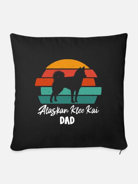 Alaskan Klee Kai - Sofakissen mit Füllung 45 x 45 cm - Schwarz