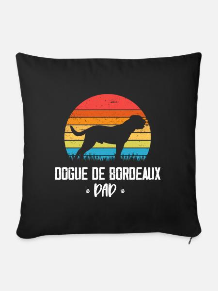 Bordeauxdogge - Sofakissen mit Füllung 45 x 45 cm - Schwarz