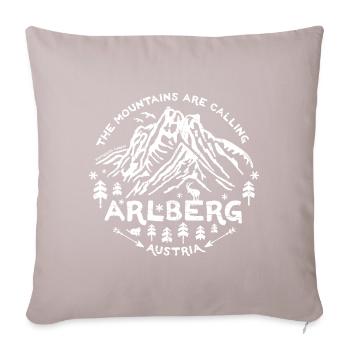 Arlberg Calling - Sofakissen mit Füllung 45 x 45 cm - helles Taupe - Vorne