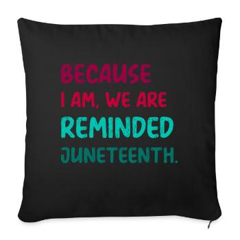 Drôle de design juneteenth vacances dictons cool - Coussin et housse de 45 x 45 cm - noir - Devant