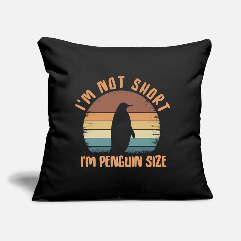 Ich bin nicht klein Ich bin Pinguin Größe Liebe Pinguine Sofakissen mit Füllung 45 x 45 cm