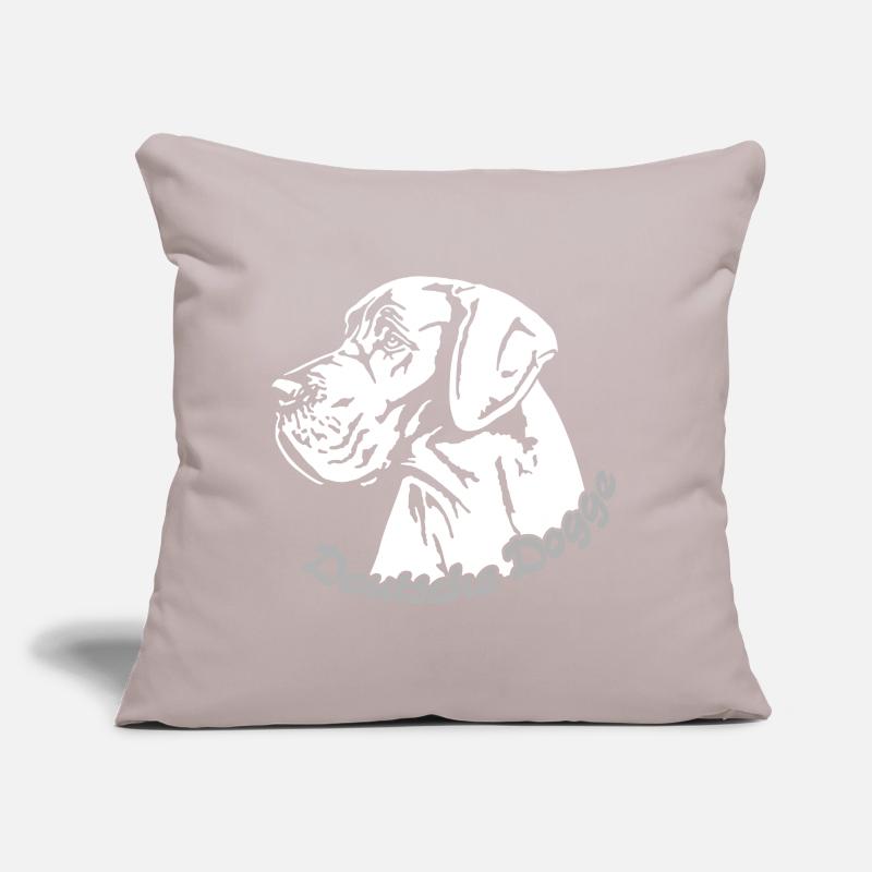 Deutsche Dogge hell Sofakissen mit Füllung 45 x 45 cm