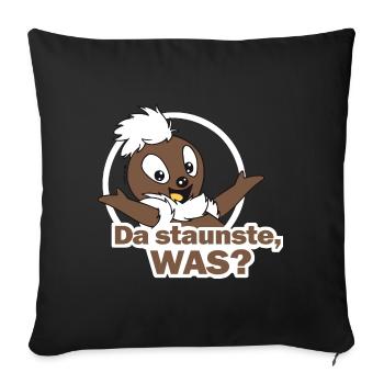 Pitttiplatsch 2D Da staunste, was? - Sofakissen mit Füllung 45 x 45 cm - Schwarz - Vorne