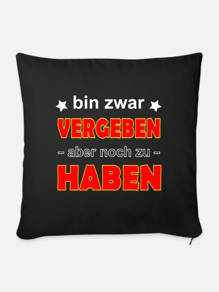 Beziehung Seitensprung - Sofakissen mit Füllung 45 x 45 cm - Schwarz