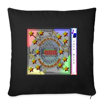 Design 101 - Sofakissen mit Füllung 45 x 45 cm - Schwarz - Vorne