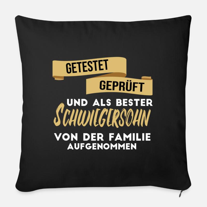 Bester Schwiegersohn der Welt. - Sofakissen mit Füllung 45 x 45 cm - Schwarz