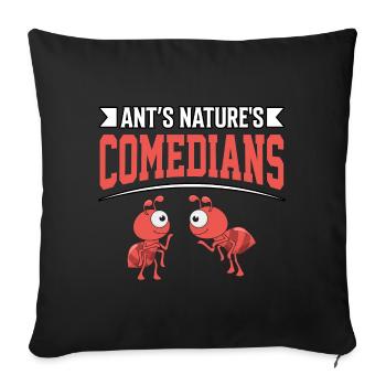Ant's nature's comedians - Sofa pillow with filling 45cm x 45cm - black - Front