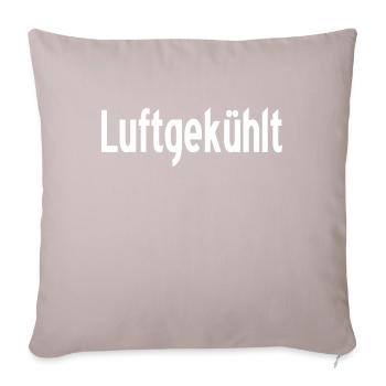 Luftgekühlt - German Word - Sofakissen mit Füllung 45 x 45 cm - helles Taupe - Vorne