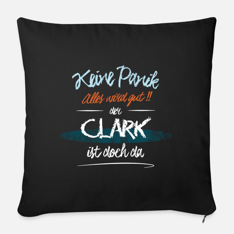 Clark - Keine Panik. Alles wird gut - Sofakissen mit Füllung 45 x 45 cm - Schwarz