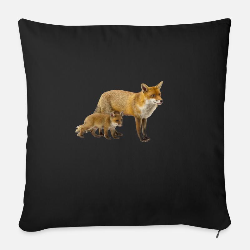 Fuchs - Sofakissen mit Füllung 45 x 45 cm - Schwarz