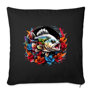 Barsch-Fisch - Sofakissen mit Füllung 45 x 45 cm - Schwarz - Vorne