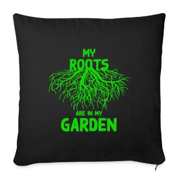 garden - Sofa pillow with filling 45cm x 45cm - black - Front