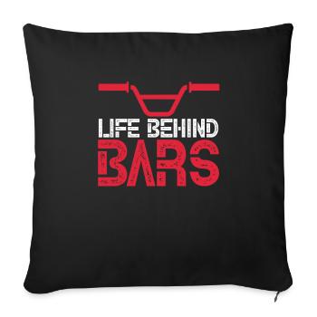BMX - Coussin et housse de 45 x 45 cm - noir - Devant