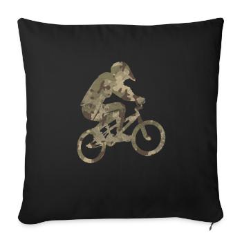 Cadeau vélo vélo BMX freestyle - Coussin et housse de 45 x 45 cm - noir - Devant