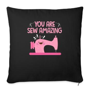 sew - Sofa pillow with filling 45cm x 45cm - black - Front