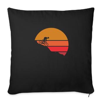 mountain bike - Sofa pillow with filling 45cm x 45cm - black - Front