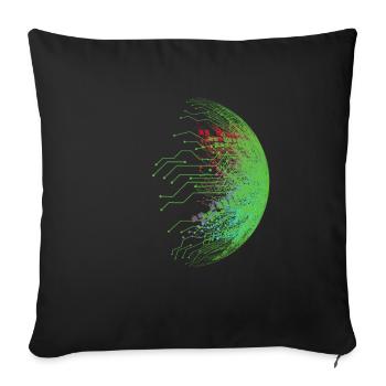 Binär Code - Sofakissen mit Füllung 45 x 45 cm - Schwarz - Vorne