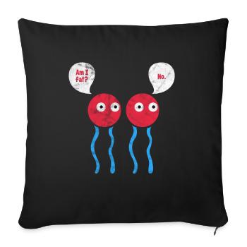 Biologie - Coussin et housse de 45 x 45 cm - noir - Devant